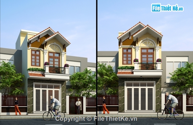 nah pho 3 tang,nha pho 4.3x16m,nha pho 3 tang tan co dien